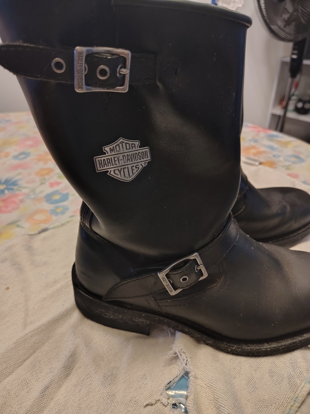 Harley-Davidson Men's Black Leather Engineer Boots